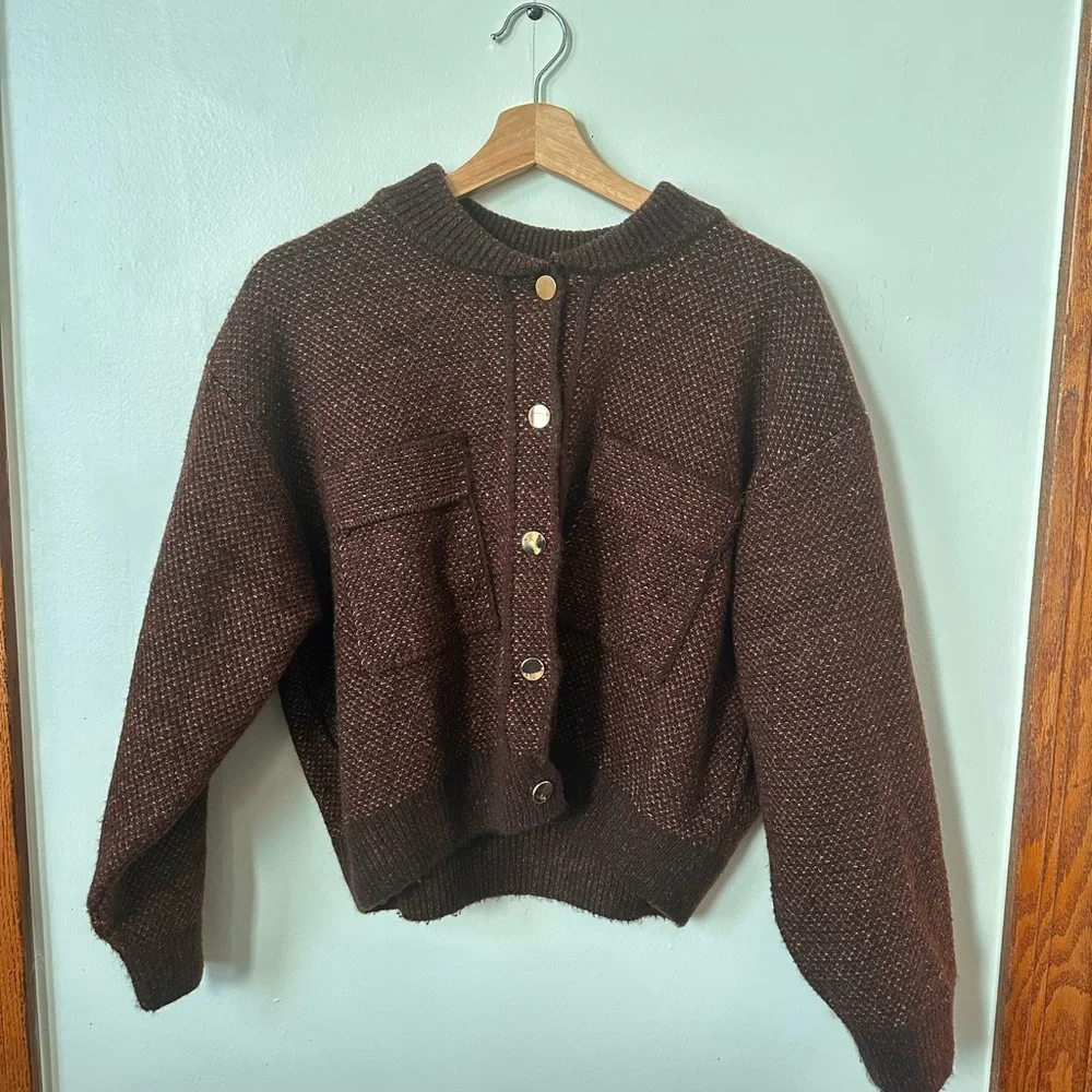 Mango Bomber Style Cardigan - Picture 1 of 4